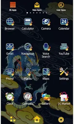 Indigo Blue Dragon Wallpaper android App screenshot 1