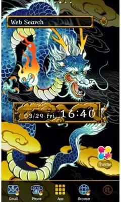 Indigo Blue Dragon Wallpaper android App screenshot 3